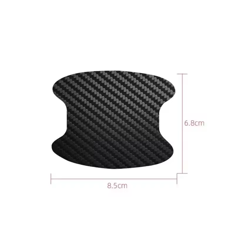 Protections de poignées de porte motif carbone — lot de 4