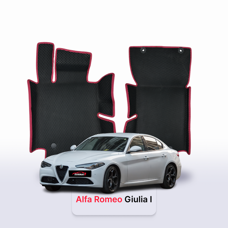 Tapis 3D EVA pour Alfa Romeo Giulia(952) 2 gén 2015-2028 BERLINE + Renfort de talon EVA