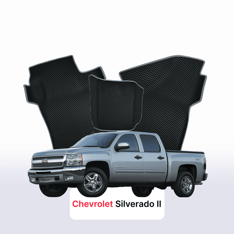 Tapis 3D EVA pour Chevrolet Silverado(GMT900) 2 gén 2007-2013 PICK-UP DOUBLE CABINE