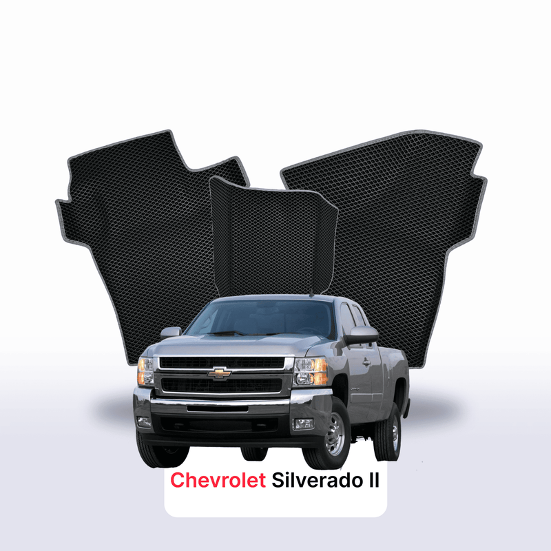 Tapis 3D EVA pour Chevrolet Silverado(GMT900) 2 gén 2007-2013 PICK-UP CABINE APPROFONDIE
