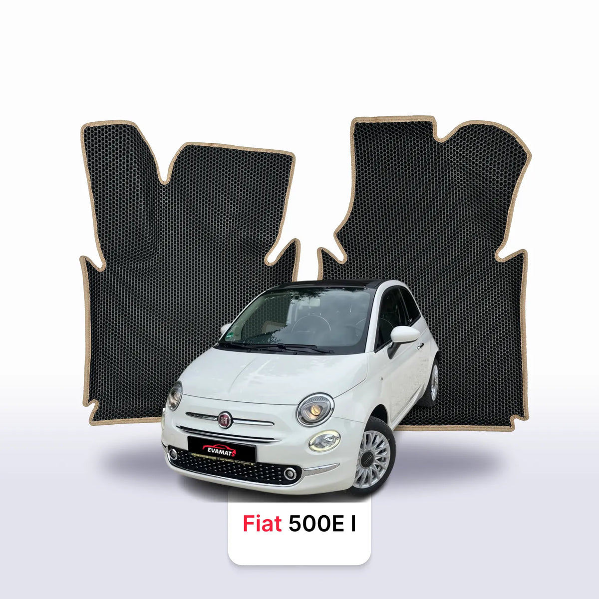 Tapis 3D EVA pour Fiat 500e 1 gén 2013-2019 BERLINE À HAYON ÉLECTRIQUE 3 PORTES CABRIOLET
