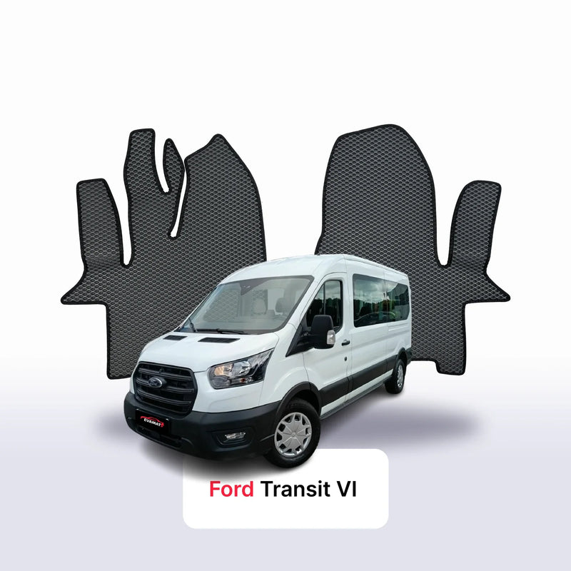 Tapis 3D EVA pour Ford Transit long 6 gén 2018-2027 MINIBUS 9 PLACES