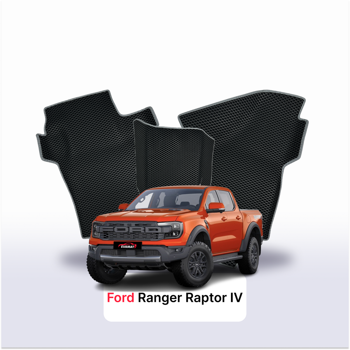 Tapis 3D EVA pour Ford Ranger Raptor 6 gén 2022-2028 PICK-UP DOUBLE CABINE