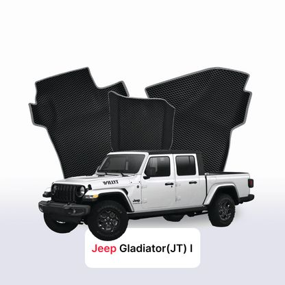 Tapis 3D EVA pour Jeep Gladiator(JT) 1 gén 2019-2028 PICK-UP DOUBLE CABINE
