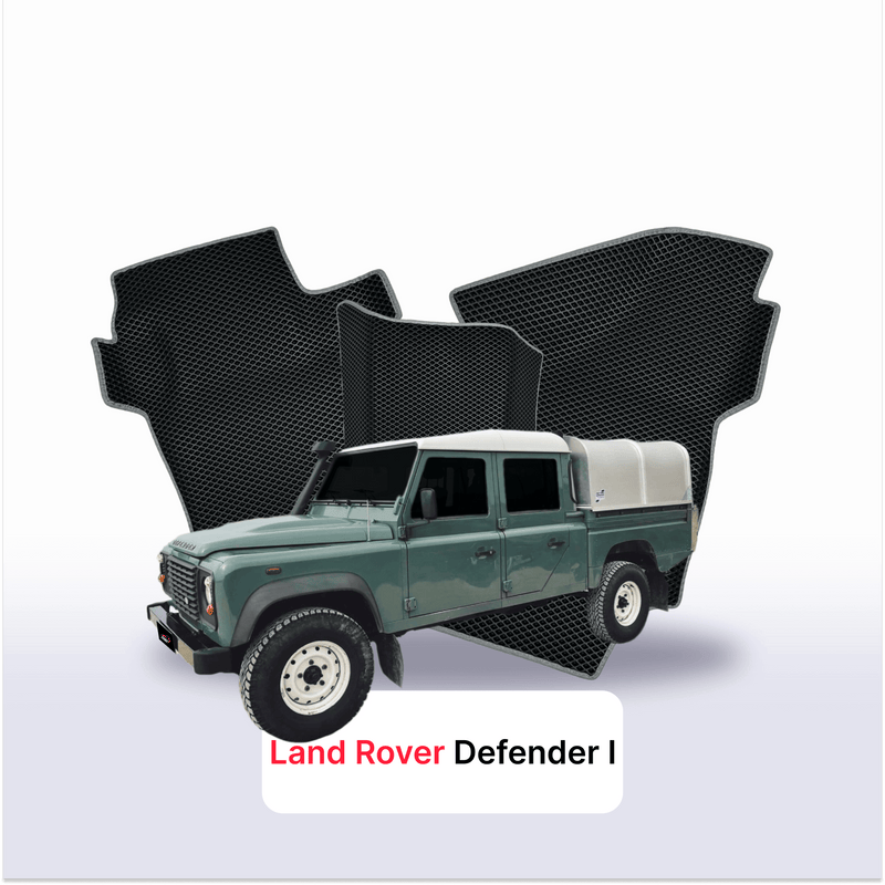 Tapis 3D EVA pour Land Rover Defender 1 gén 1983-2016 PICK-UP DOUBLE CABINE
