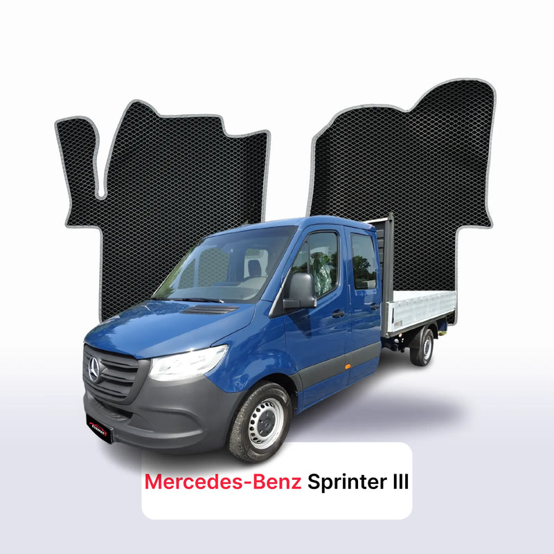 Tapis 3D EVA pour Mercedes-Benz Sprinter (W907/W910) 3 gén 2018-2027 FOURGON DOUBLE CABINE