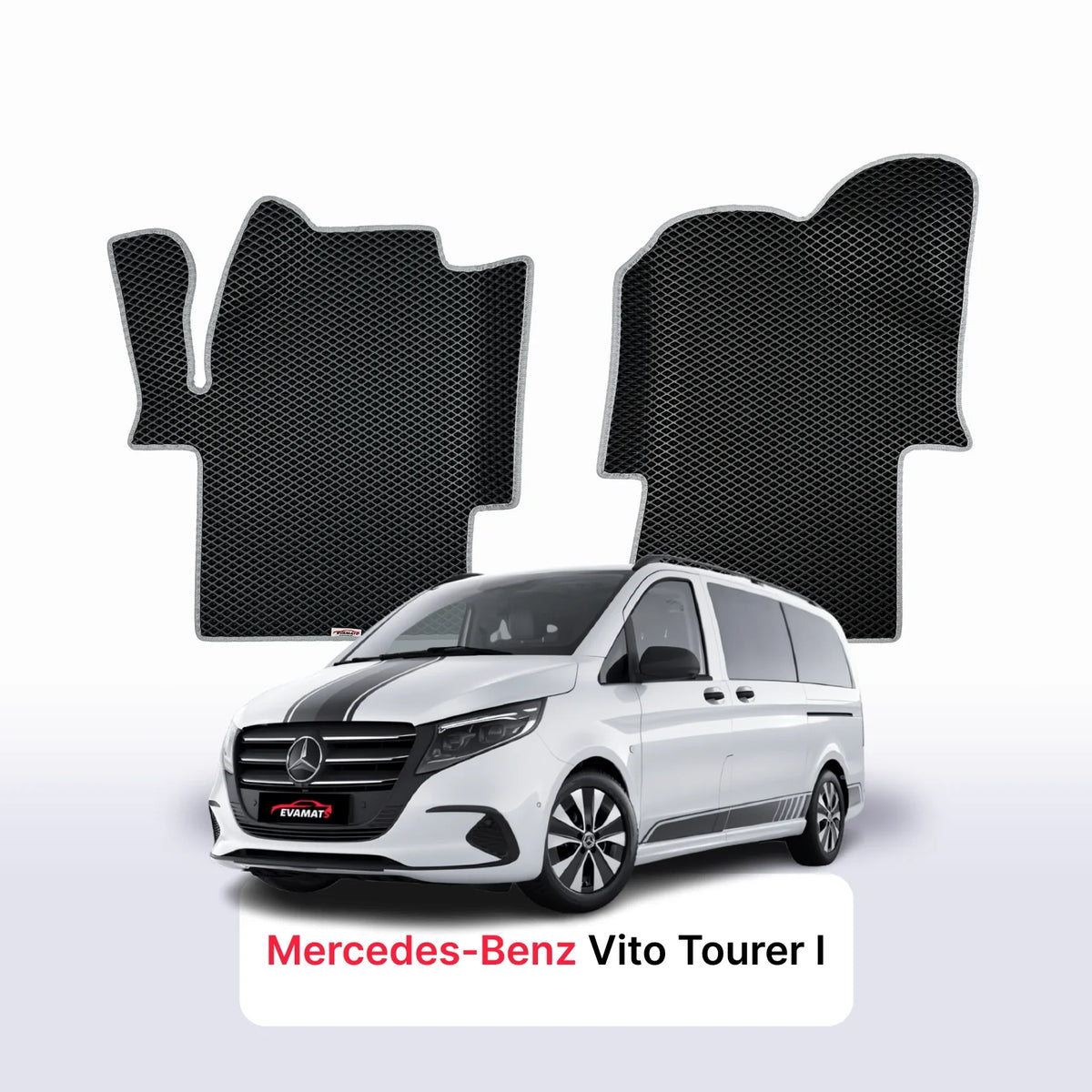 Tapis 3D EVA pour Mercedes-Benz Vito Tourer 1 gén 2014-2025 MINIBUS