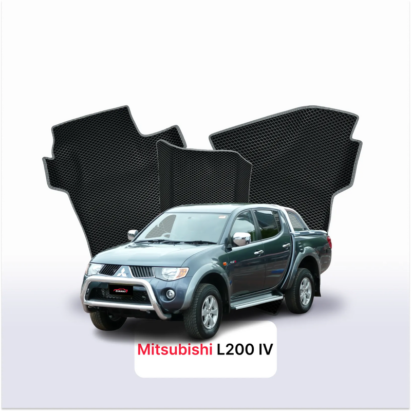 Tapis 3D EVA pour Mitsubishi L200 4 gén avant restylage 2005-2011 PICK-UP DOUBLE CABINE