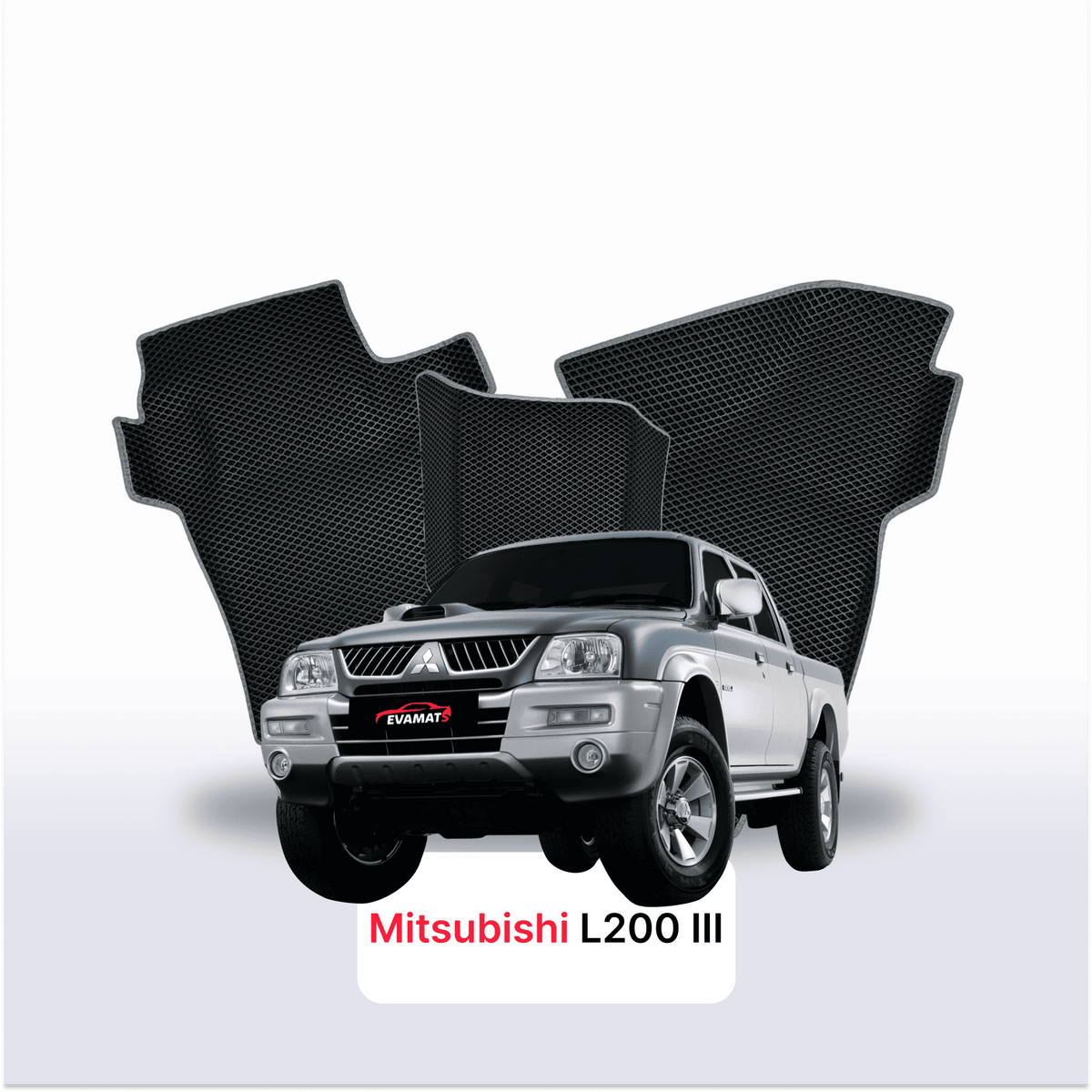Tapis 3D EVA pour Mitsubishi L200 3 gén 1996-2006 PICK-UP DOUBLE CABINE