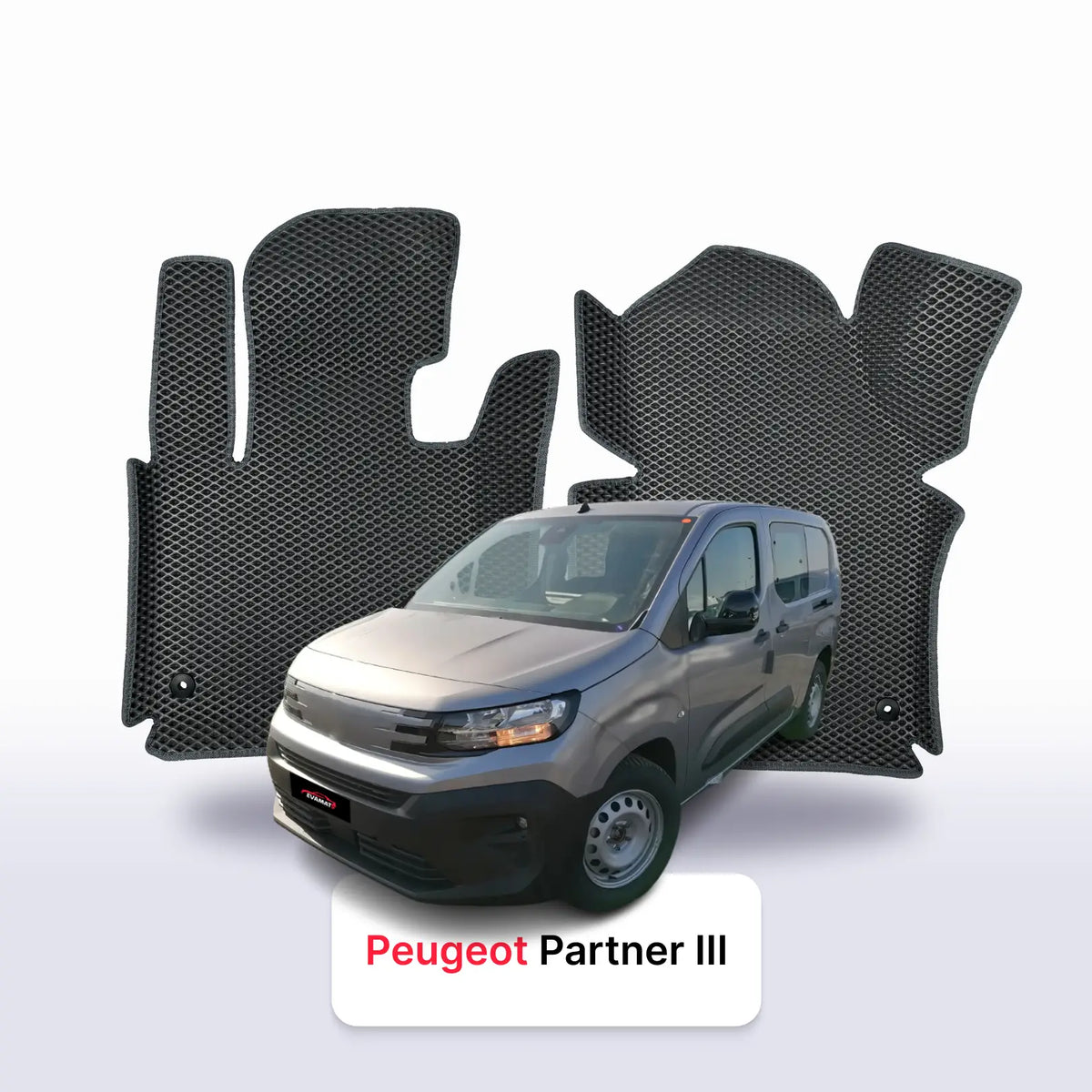 Tapis 3D EVA pour Peugeot Partner 3 gén 2018-2026 MONOSPACE