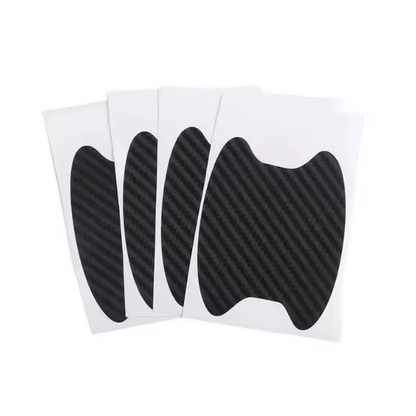 Protections de poignées de porte motif carbone — lot de 4
