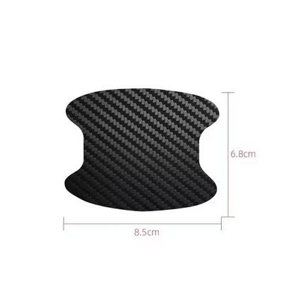 Protections de poignées de porte motif carbone — lot de 4