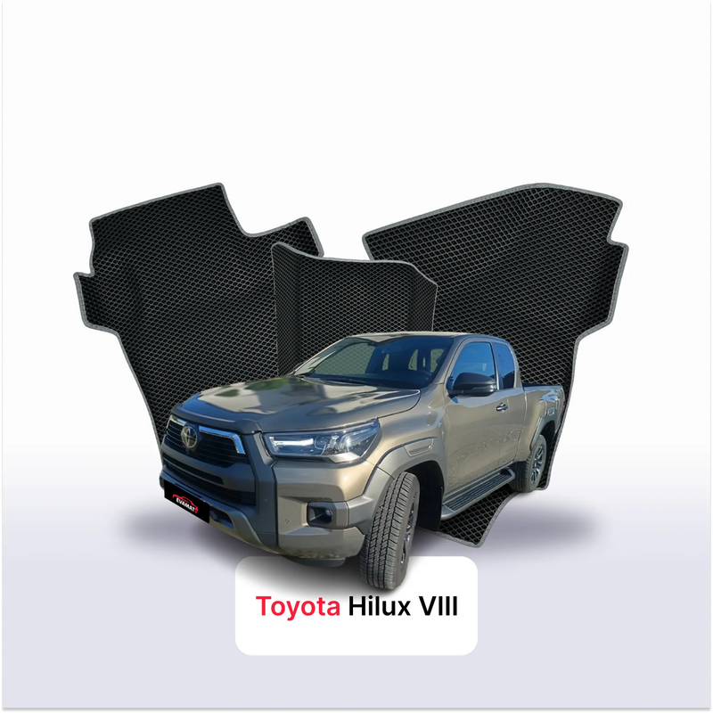 Tapis 3D EVA pour Toyota Hilux 8 gén 2015-2026 PICK-UP CABINE APPROFONDIE