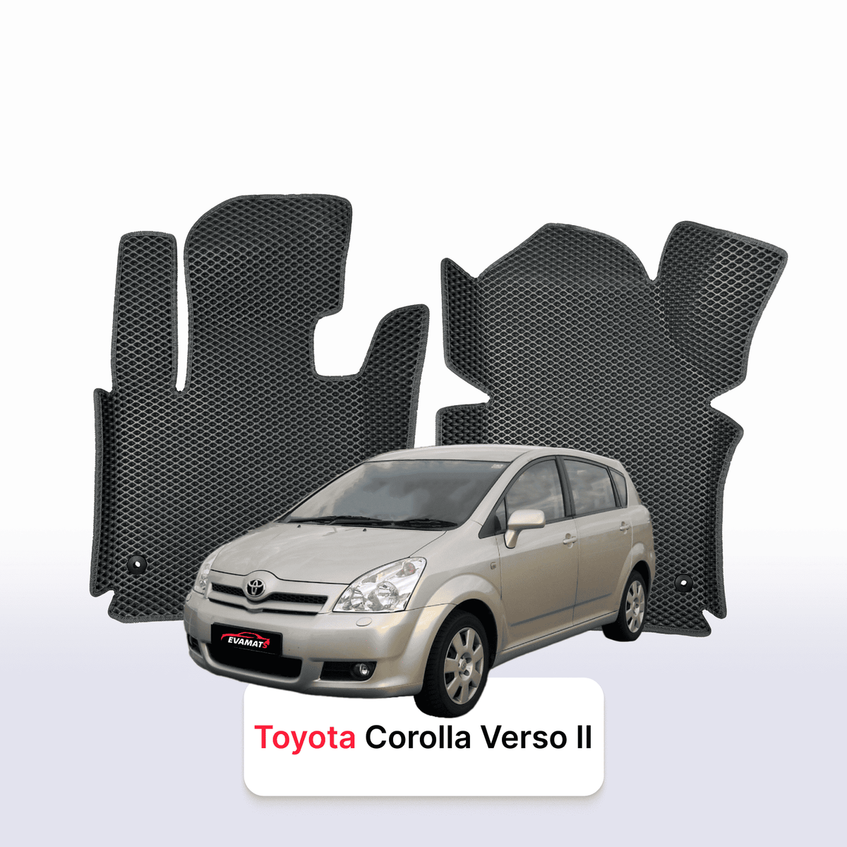 Tapis 3D EVA pour Toyota Corolla Verso 2 gén 2004-2009 MONOSPACE 7 PLACES