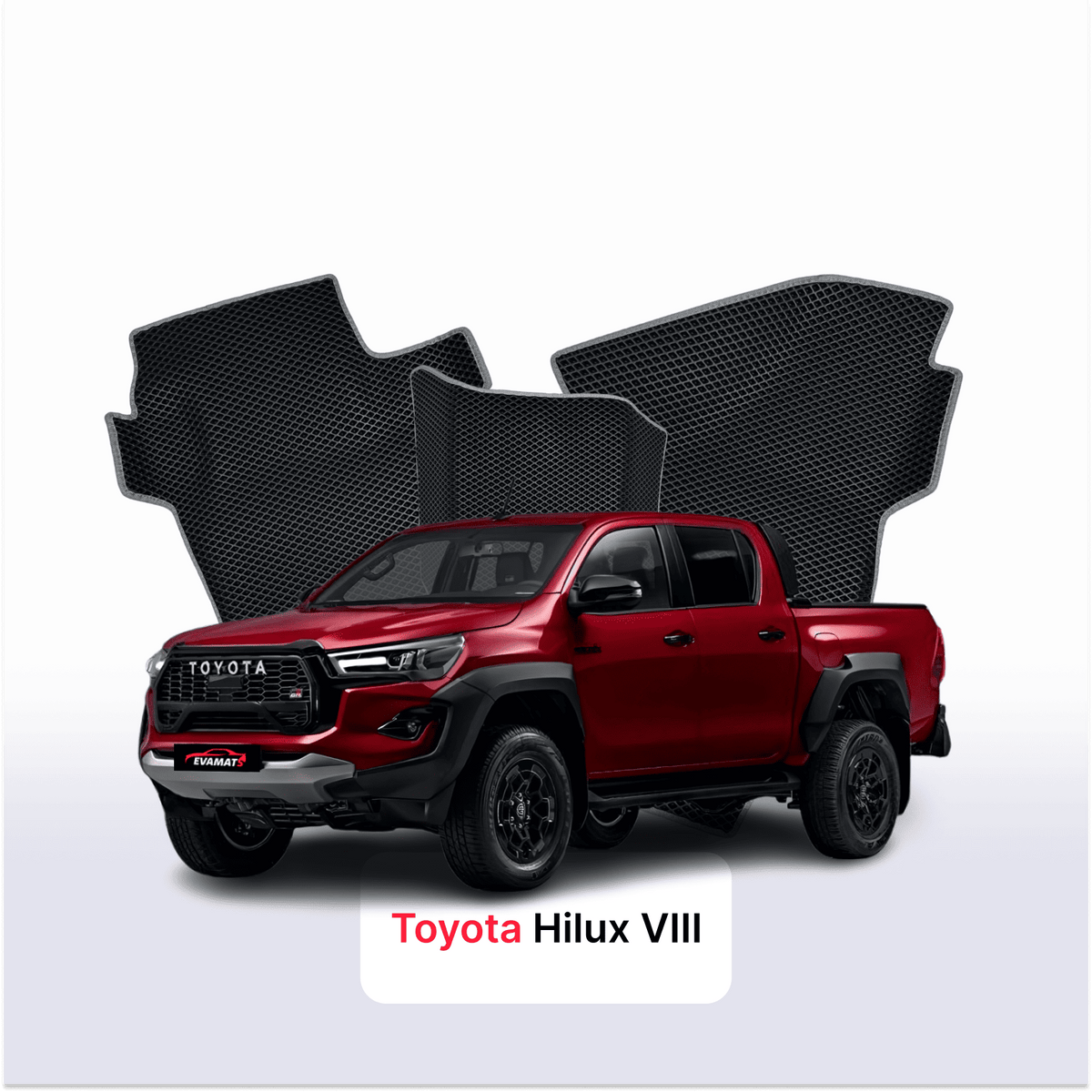Tapis 3D EVA pour Toyota Hilux GR Sport 8 gén 2015-2026 PICK-UP DOUBLE CABINE