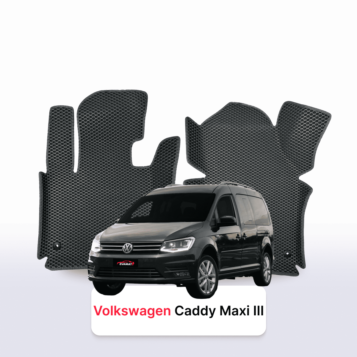 Tapis 3D EVA pour Volkswagen Caddy Maxi III gén 2004-2020 MONOSPACE 7 PLACES