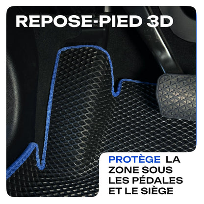 Repose-pied 3D protégeant la zone sous les pédales et le siège