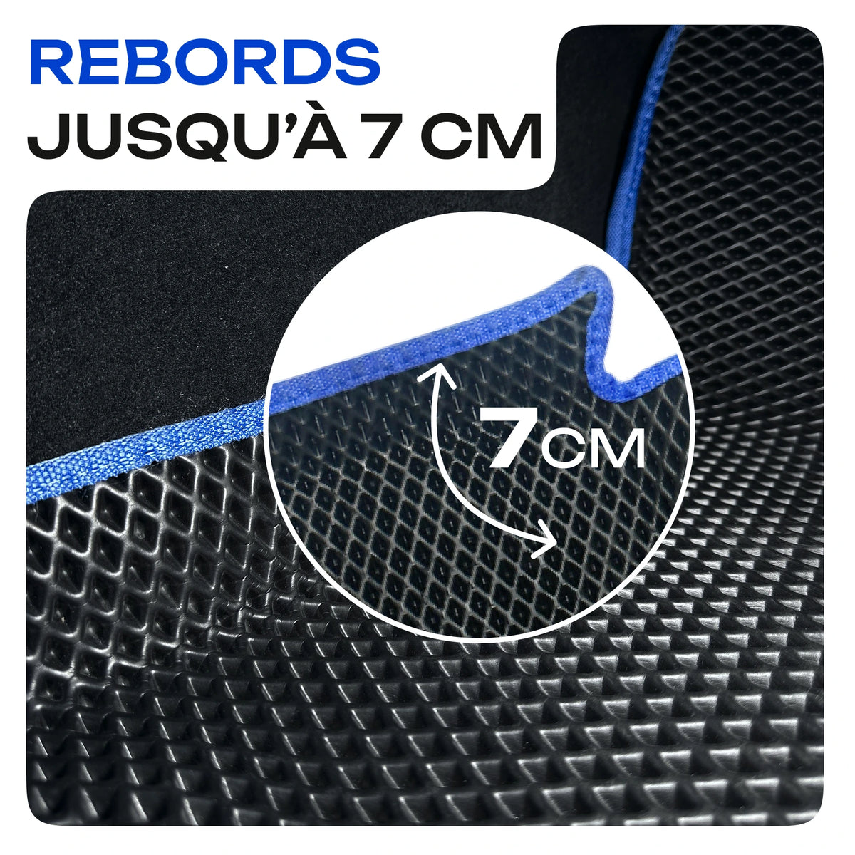 Rebords jusqu’à 7 cm