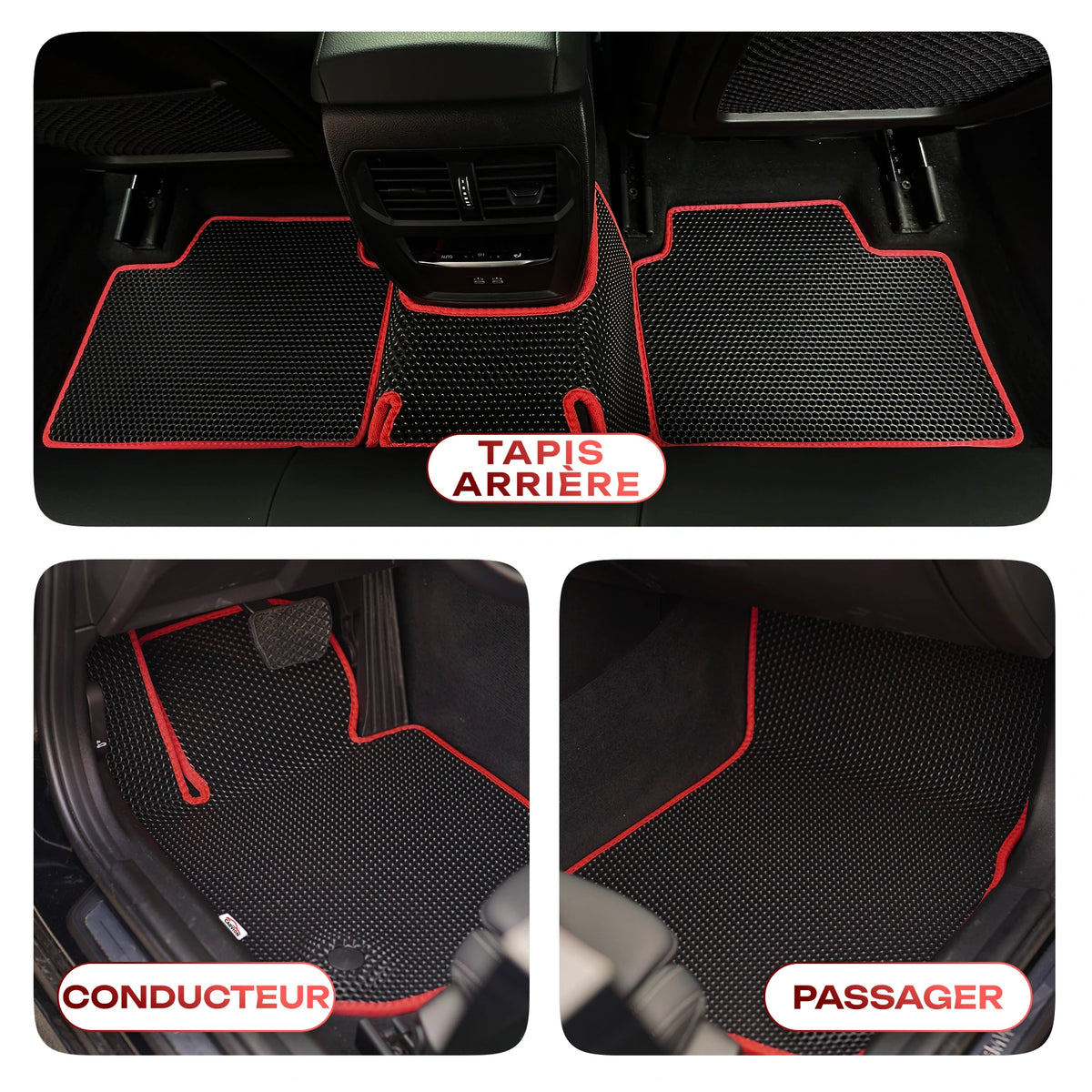 Tapis conducteur, passager et arrière