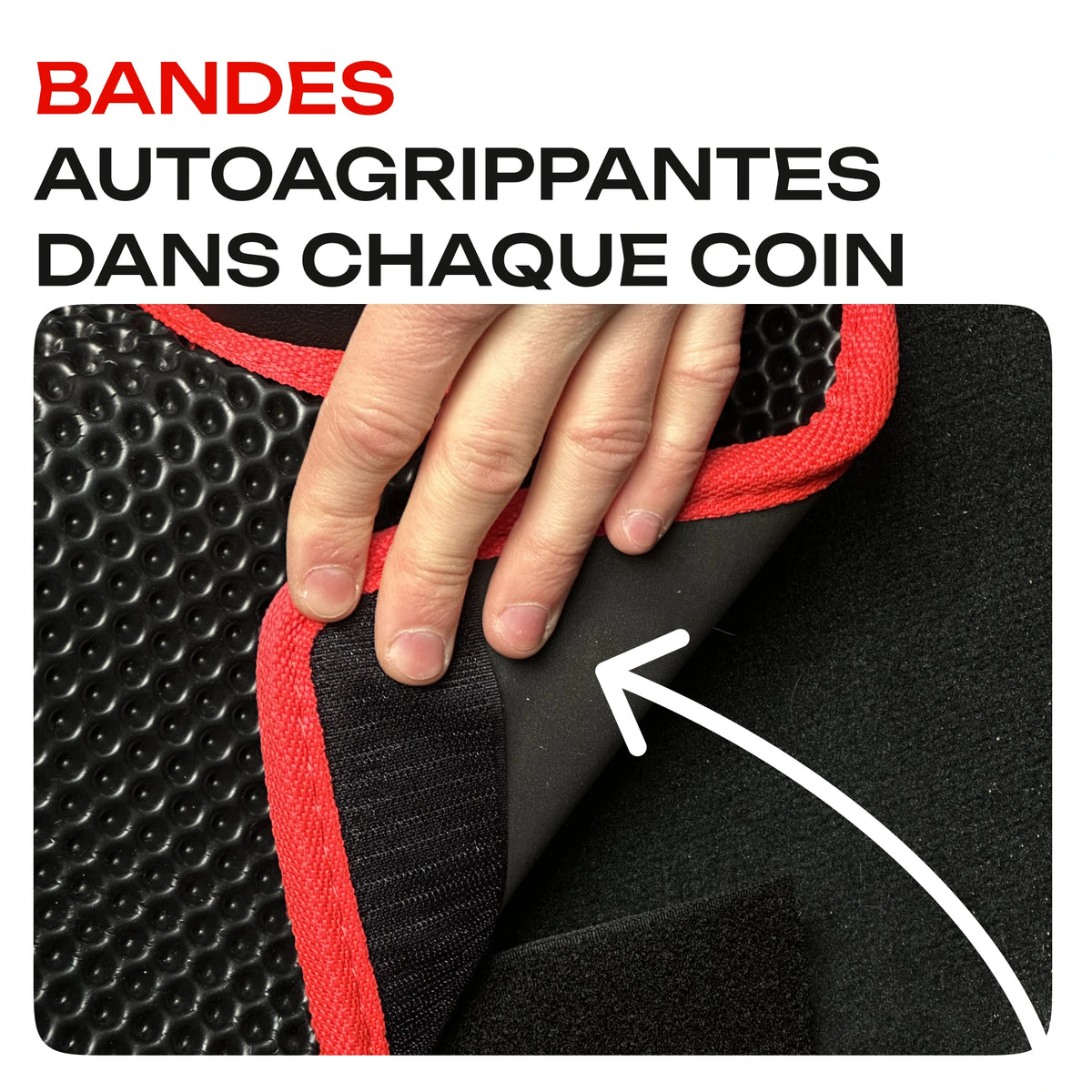 Bandes autoagrippantes dans chaque coin