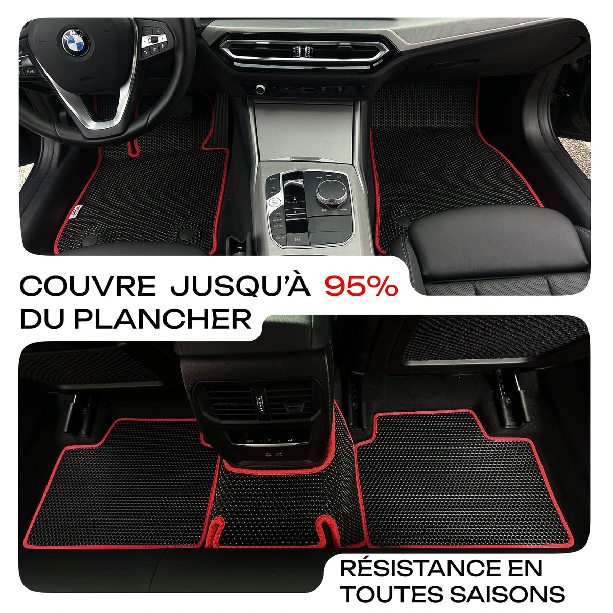 Couvre jusqu’à 95 % du plancher et résiste en toutes saisons