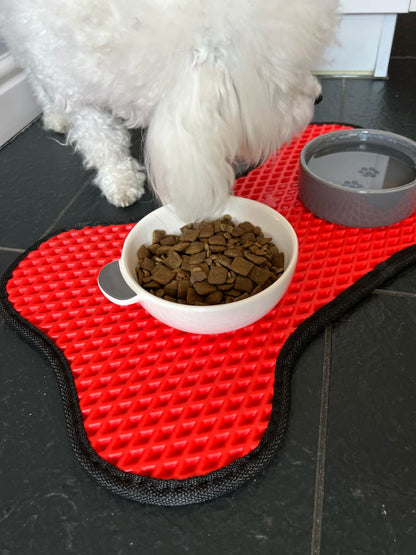 Tapis de gamelle en forme d'os